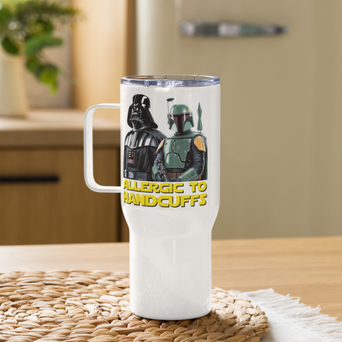 Allergic to Handcuffs Galactic Outlaws Travel Mug (25/40oz with Handle & Straw)