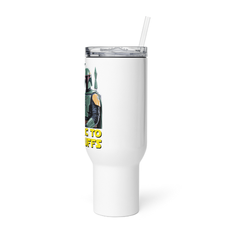 Allergic to Handcuffs Galactic Outlaws Travel Mug (25/40oz with Handle & Straw)