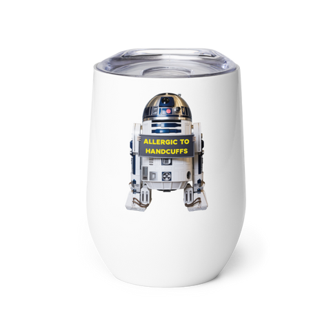 “Droid on Probation” Stainless Steel Wine Tumbler (12 oz)