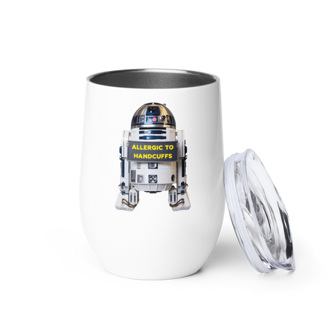 “Droid on Probation” Stainless Steel Wine Tumbler (12 oz)