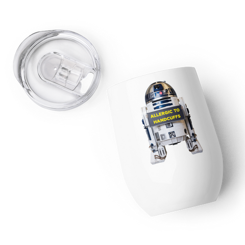 “Droid on Probation” Stainless Steel Wine Tumbler (12 oz)