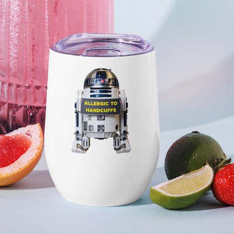 “Droid on Probation” Stainless Steel Wine Tumbler (12 oz)