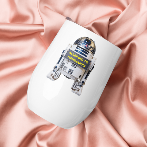 “Droid on Probation” Stainless Steel Wine Tumbler (12 oz)