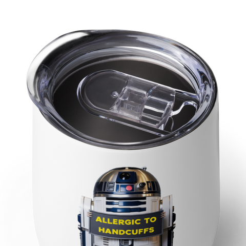 “Droid on Probation” Stainless Steel Wine Tumbler (12 oz)